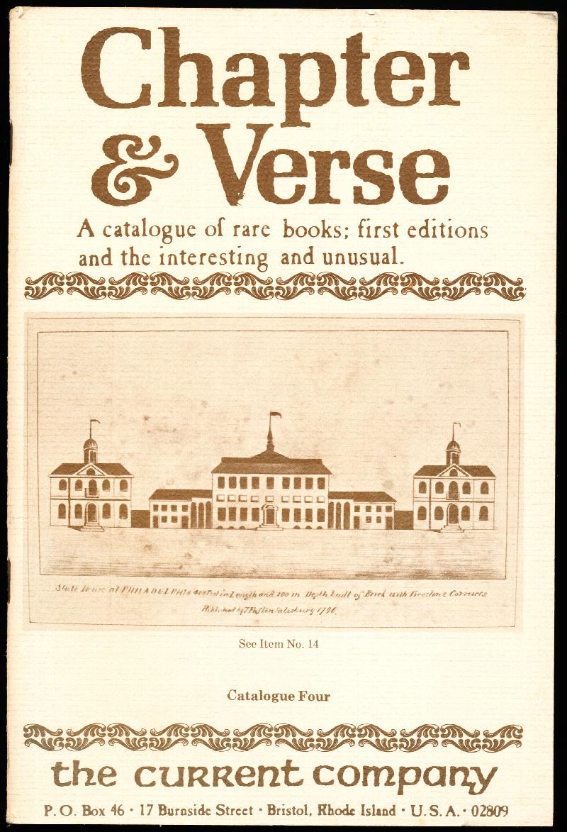 CHAPTER & VERSE. A Catalogue of rare books, first editions, and the