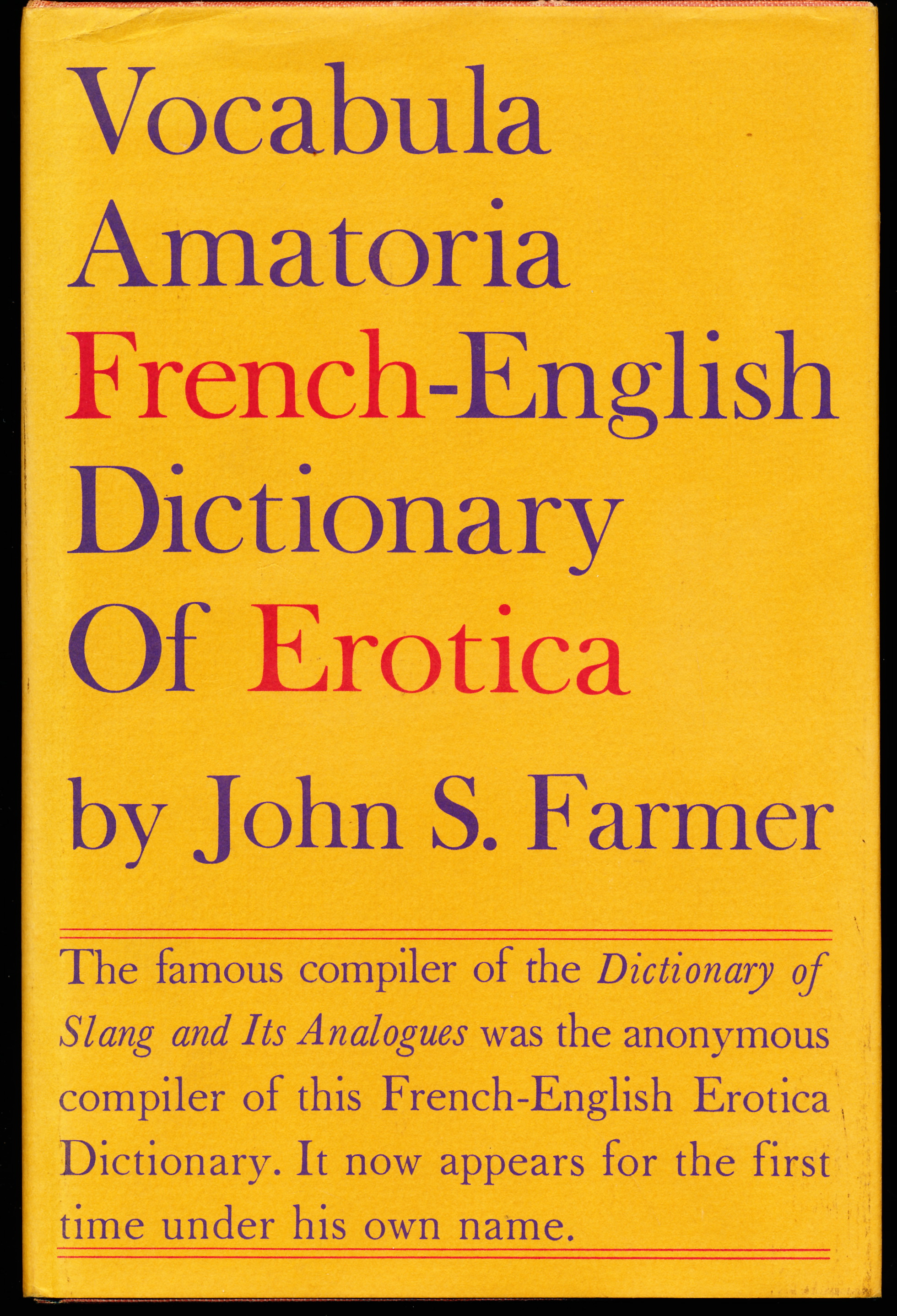 Image for VOCABULA AMATORIA. A French-English Glossary of Words, Phrases, and Allusions Occurring in the works of Rabelais, Voltaire, Moliere, Rousseau, Beranger, Zola, and Others, with English Equivalents and Synonyms. VOCABULA AMATORIA. A French-English Glossary of Words, Phrases, and Allusions Occurring in the works of Rabelais, Voltaire, Moliere, Rousseau, Beranger, Zola, and Others, with English Equivalents and Synonyms.
