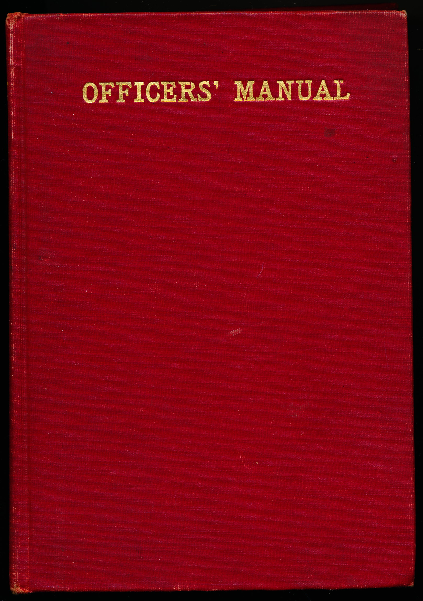 Image for OFFICERS' MANUAL OFFICERS' MANUAL