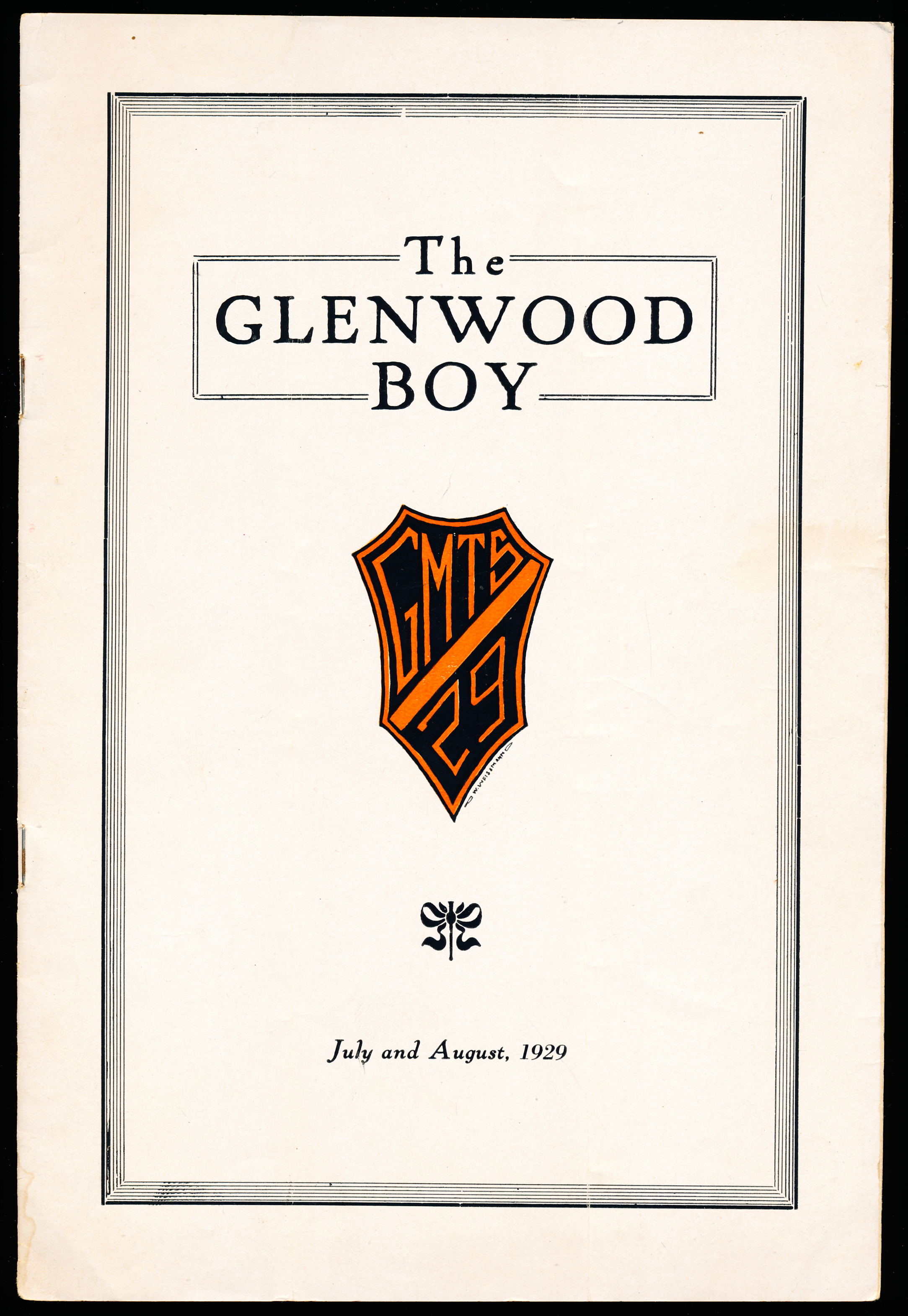 THE GLENWOOD BOY, July and August 1929. Vacation Number