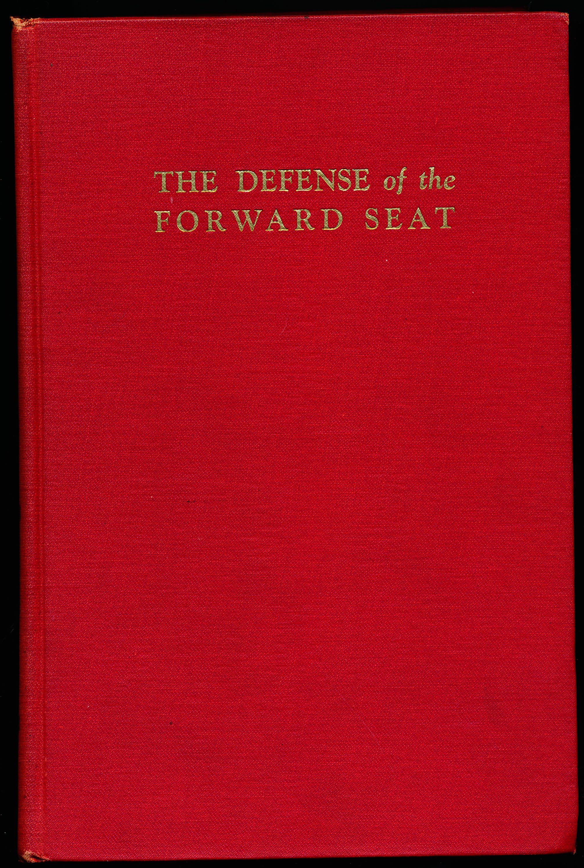 THE DEFENSE OF THE FORWARD SEAT BY MEANS OF AN ANALYSIS OF THE JUMP
